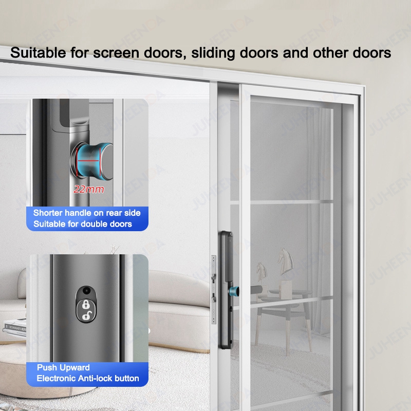 アルミニウム製電子引き戸ロック,防水,指紋,デジタルパスワー - Smart Garden Gate Lock のレビューと価格