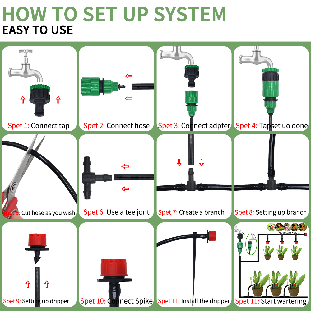 マイクロ点滴灌漑システムポータブル 20 メートル自動散水調 - Smart Garden Hose Timer のレビューと価格